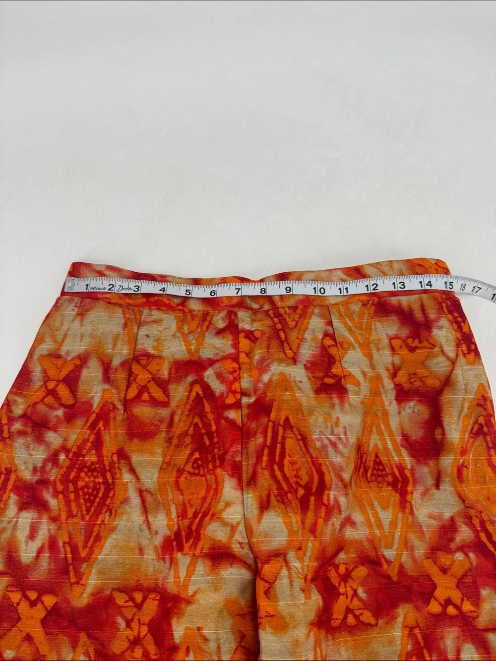 Vintage 70s Abstract Print Disco Groovy Boho High Rise Wide Leg Flare Pants - Picture 9 of 16